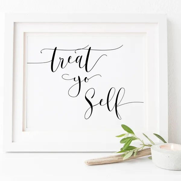 Treat Yo Self Wedding Table Sign Art Print