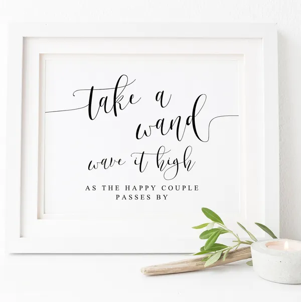 Wedding Wand Sign, Ribbon Ceremony Send-Off Print