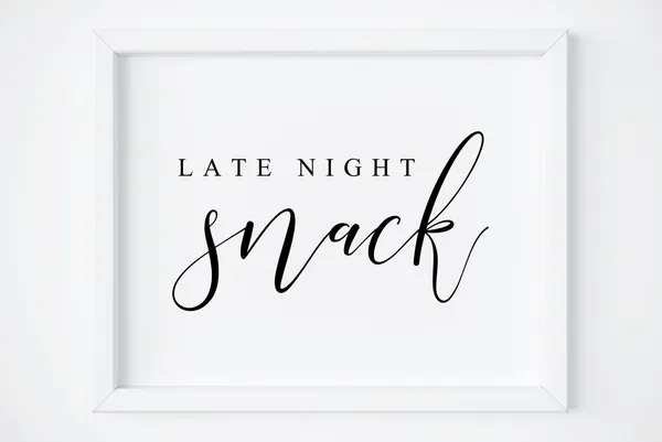 Late Night Snack Wedding Food Table Sign