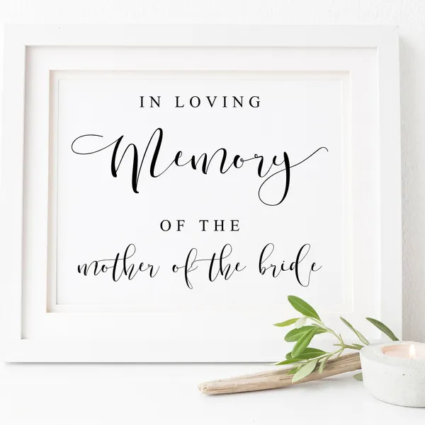 This Candle Burns In Loving Memory Wedding Sign