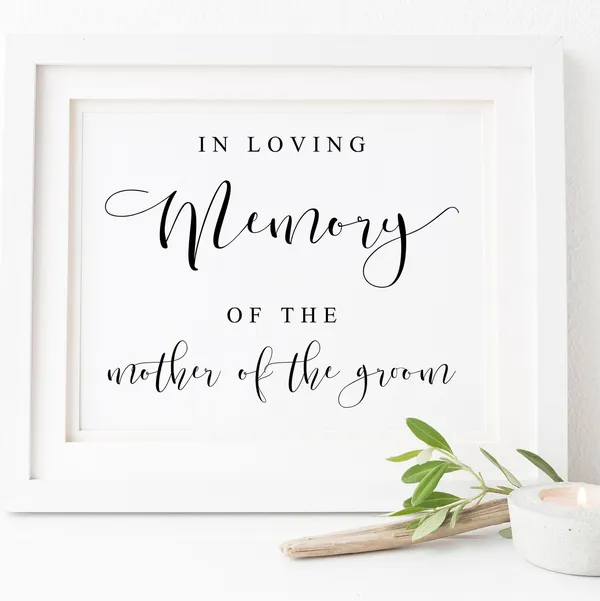 In Loving Memory Wedding Memorial Sign, Love Tribute
