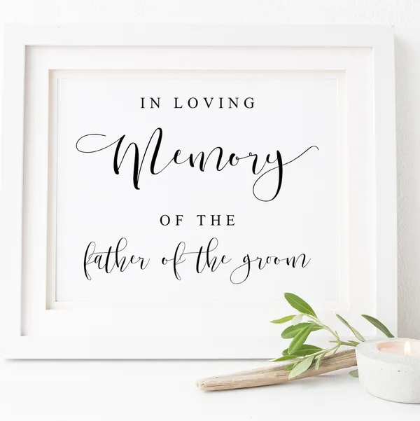 In Loving Memory Wedding Memorial Sign Art Print