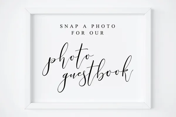 Photo Guestbook Wedding Sign, Reception Guestbook Art Print