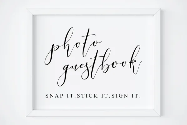 Photo Guestbook Wedding Sign, Reception Sign