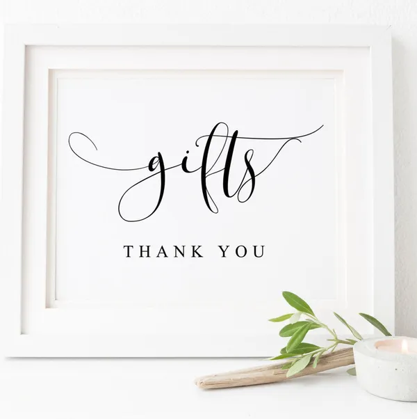 Wedding Gifts Sign Cards and Gifts Sign Print