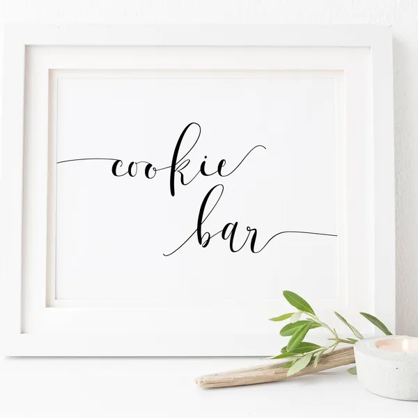Cookie Bar Sign Wedding Reception Art Print
