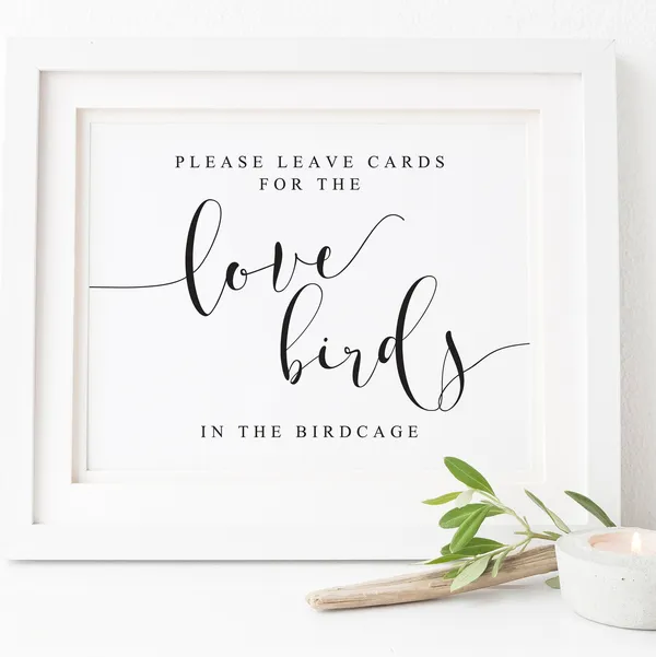 Wedding Birdcage Sign, Wedding Card Holder