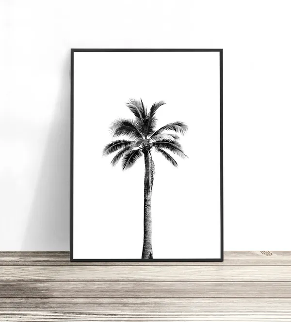 Palm Tree Print, Coastal Beach Wall Art Print