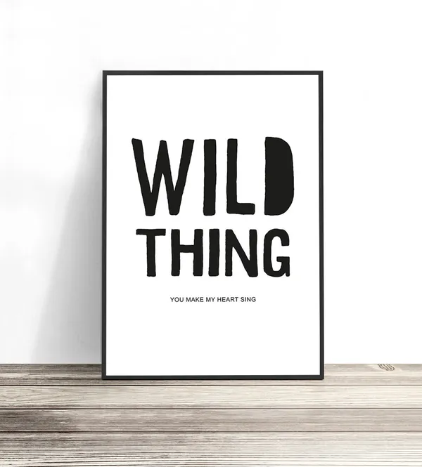 Wild Thing Song Lyrics, Boys Room Music Wall Art Print