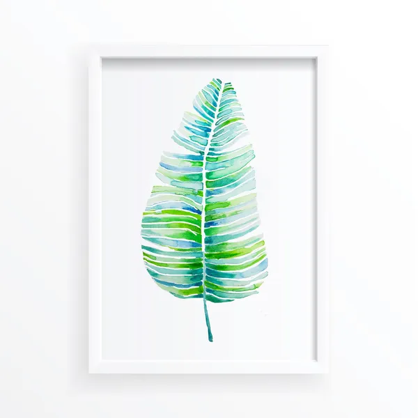 Banana Leaf Botanical Watercolor Art Print