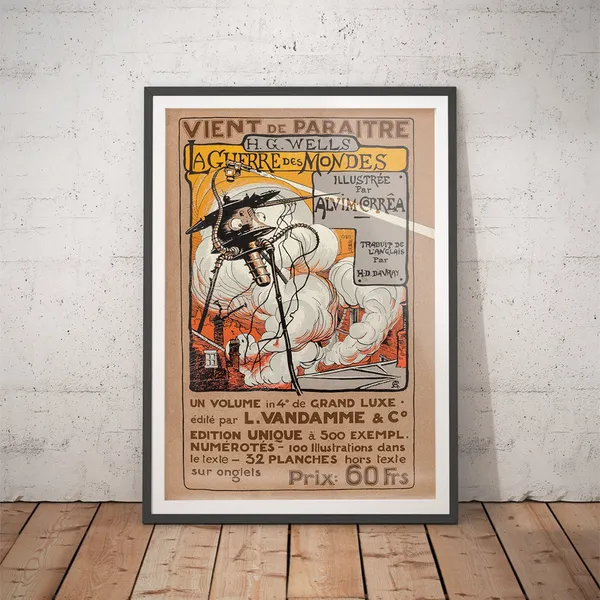 War Of The Worlds Literary Art Print, Book Lover Gift