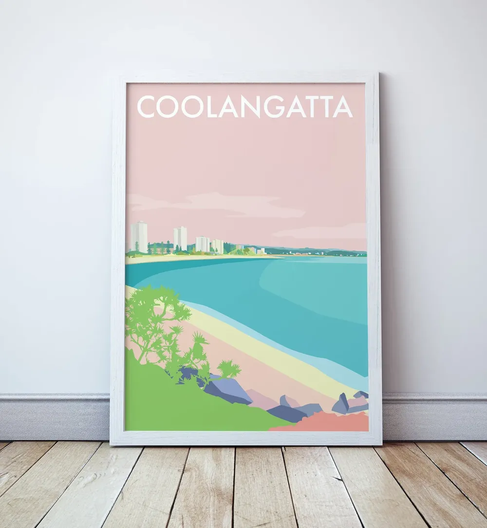 Coolangatta Beach Travel Poster