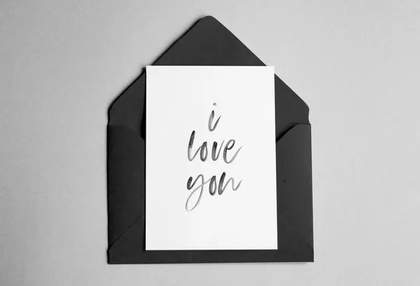 I Love You Card Minimalist Script Font Art Print