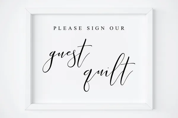 Guest Quilt Wedding Guestbook Sign Art Print