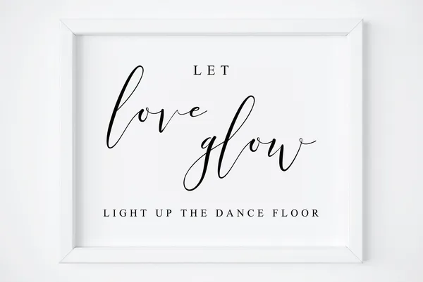Let Love Glow Sign Wedding Print, Valentine Decor