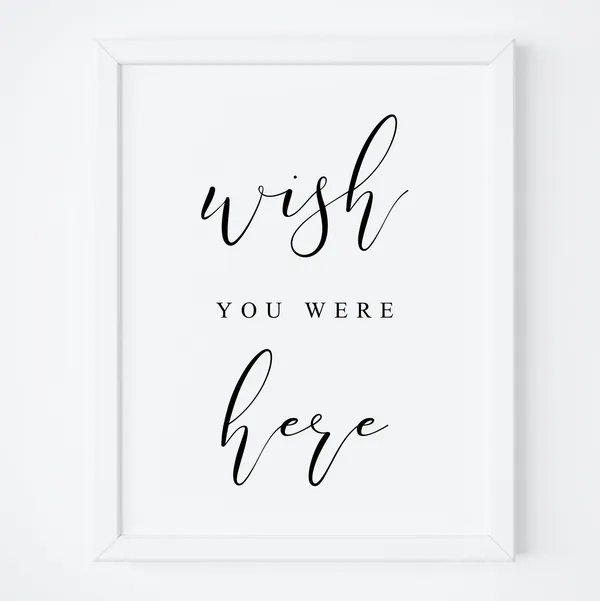 Wish You Were Here Memorial Sign, Love Gift Poster