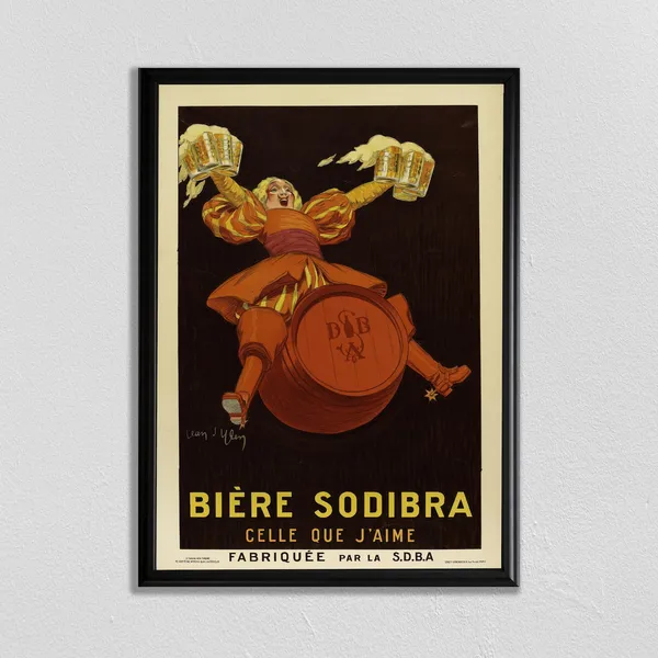Beer Vintage Advertisement Poster, Restaurant Decor