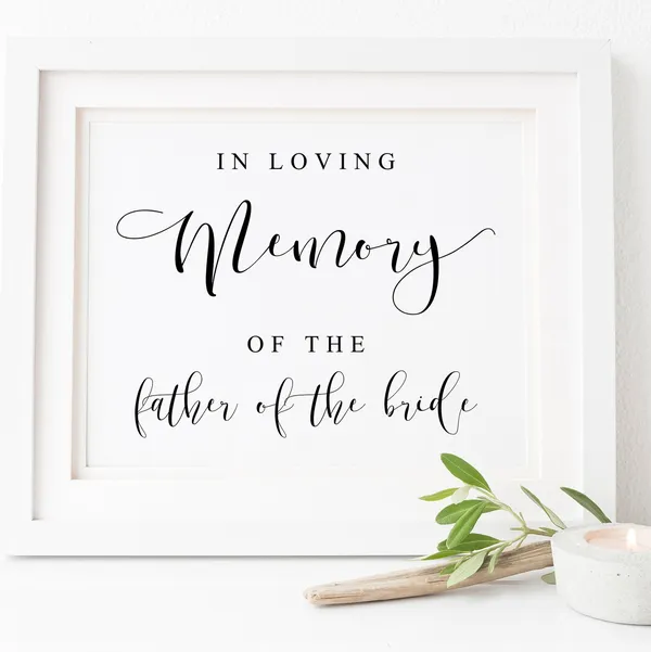 In Loving Memory Wedding Memorial Sign, Love