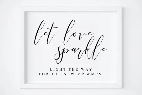 Let Love Sparkle Wedding Send-Off Art Print