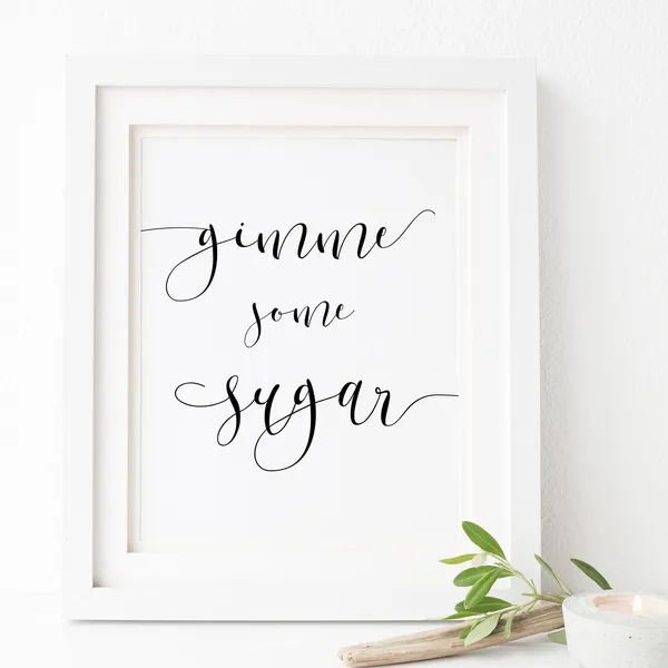 Gimme Some Sugar Dessert Bar Wedding Sign Print