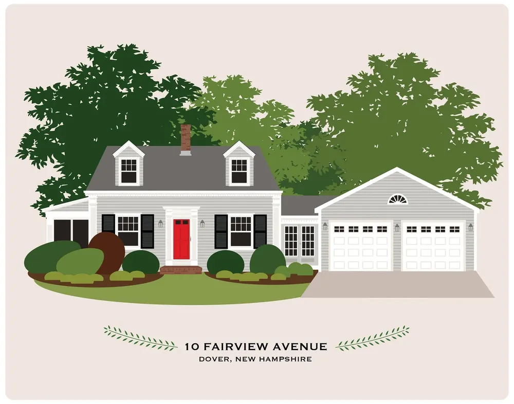 House Portrait, Moving Gift Art Print - Image 2
