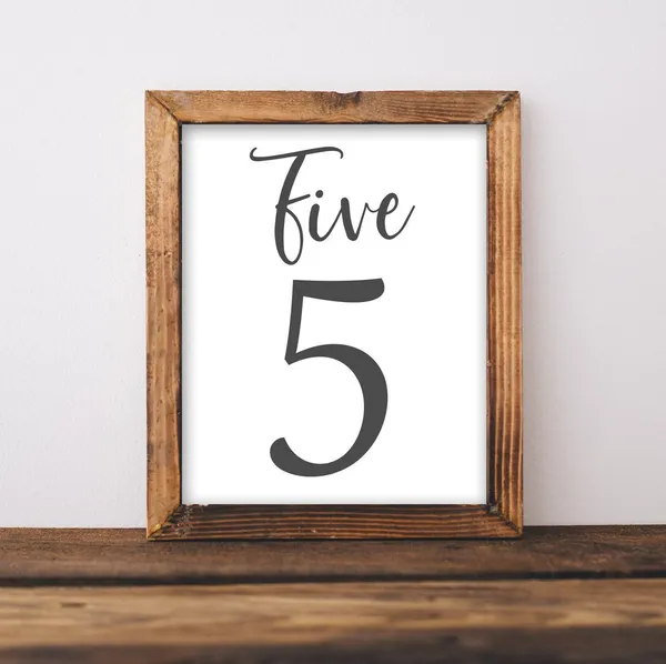 Family of 5 Rustic Farmhouse Entryway Sign