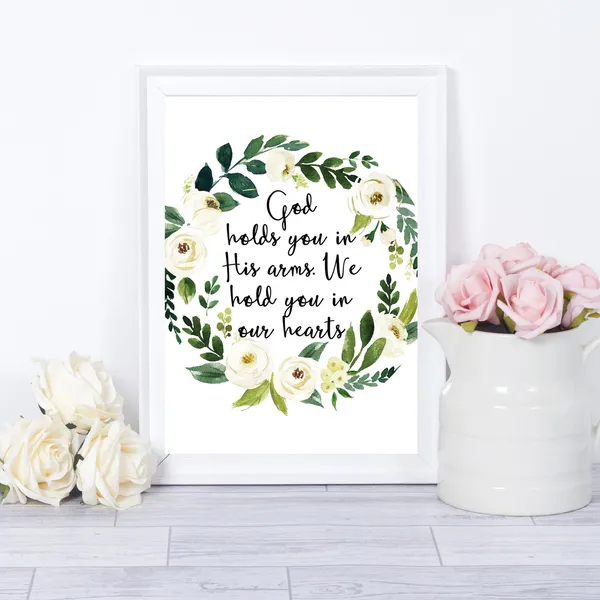 Miscarriage Remembrance Christian Sympathy Art Print