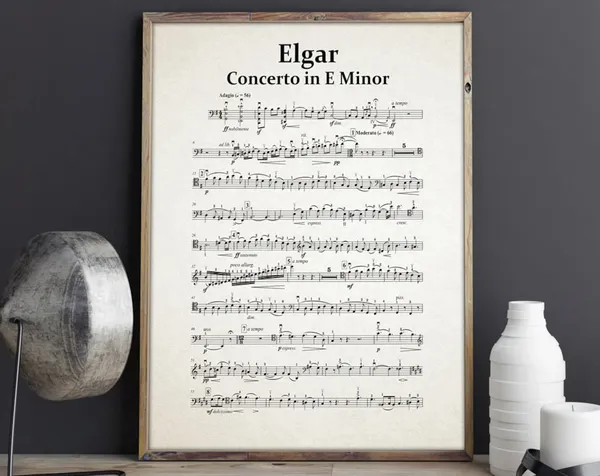Elgar Concerto In E Minor, Classical Music Poster