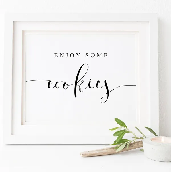 Cookie Bar Sign, Love Is Sweet Dessert Bar Print