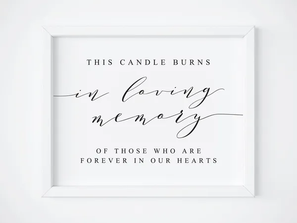 This Candle Burns In Loving Memory Memorial Sign Art Print