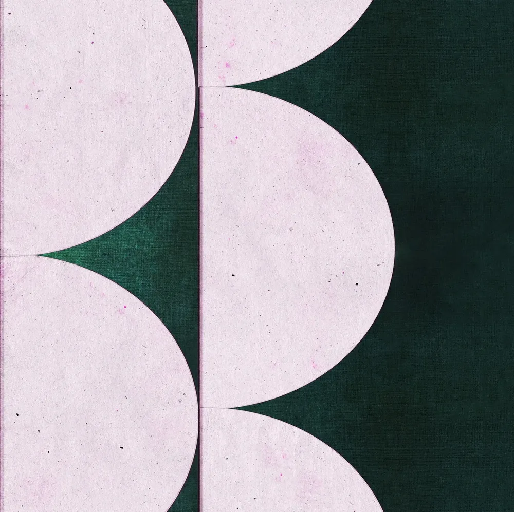 Emerald Green Geometric Art Print, Mid-Century Modern - Image 2
