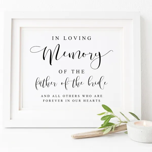 In Loving Memory Candle Burns Sign Art Print