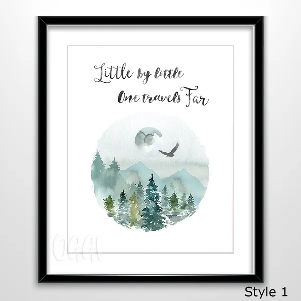 Little by Little One Travels Far, Tolkien Travel Poster