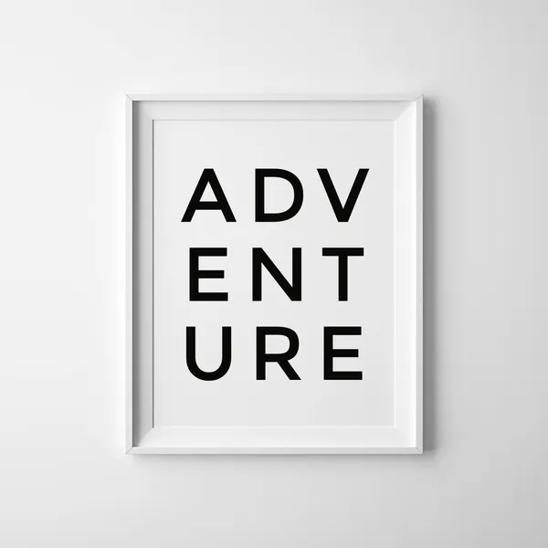 Adventure Typography Poster, Minimalist Scandinavian Print