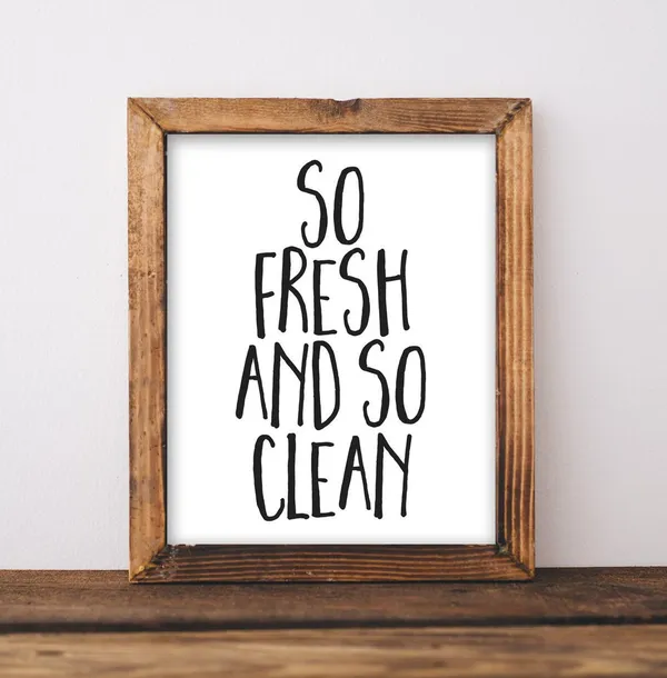 So Fresh And Clean Bathroom Decor Art Print