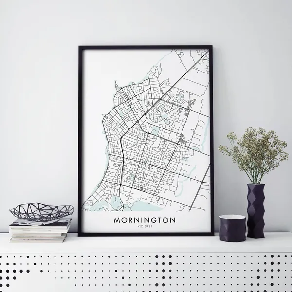 Mornington Melbourne City Map Art Print