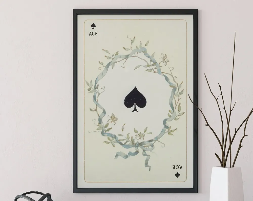 Ace Of Spades Playing Card Art Print