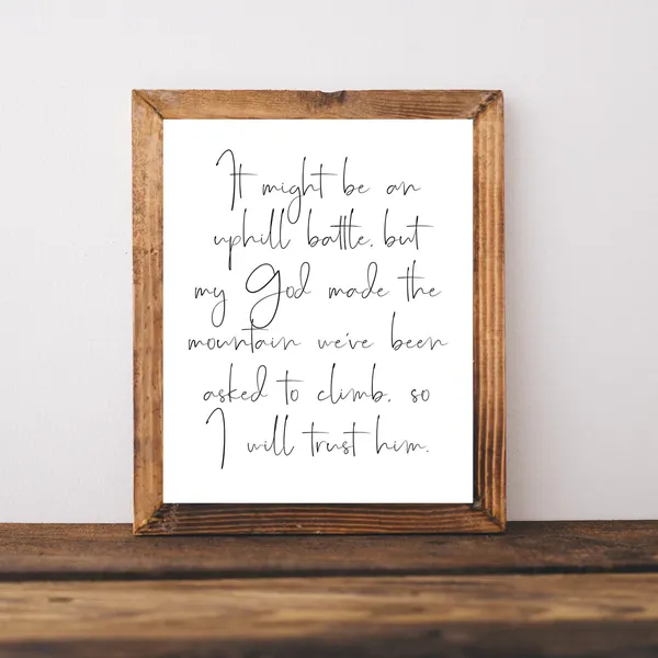 IVF Gifts Infertility Prayer Quote Art Print