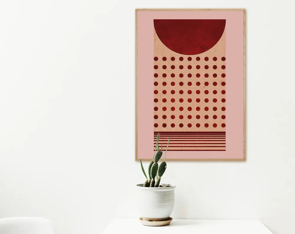 Abstract Geometric Poster Print, Scandi Style - Image 3