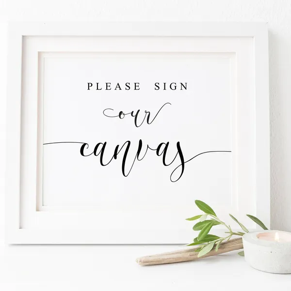 Please Sign Our Wedding Guestbook Sign, Art Print
