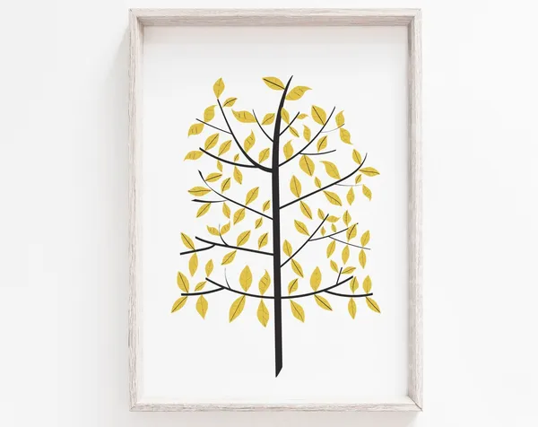 Tree Minimalist Art Print, Scandi