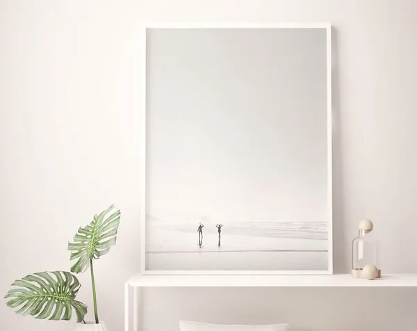 Surf Print Black and White Poster, Ocean Waves