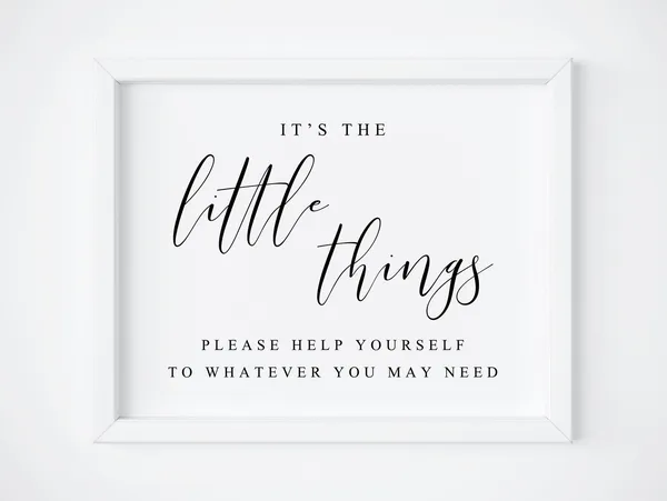 Its The Little Things, Bathroom Sign Art Print
