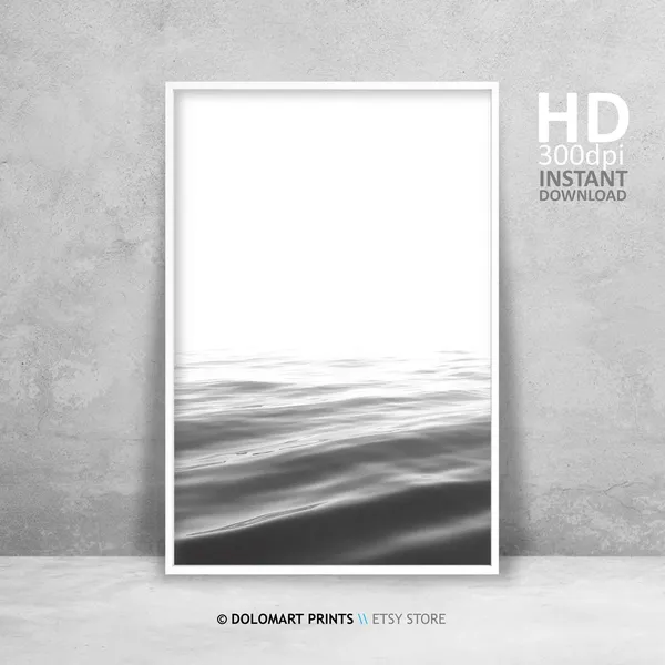 Minimalist Ocean Water Abstract Photo Art Print