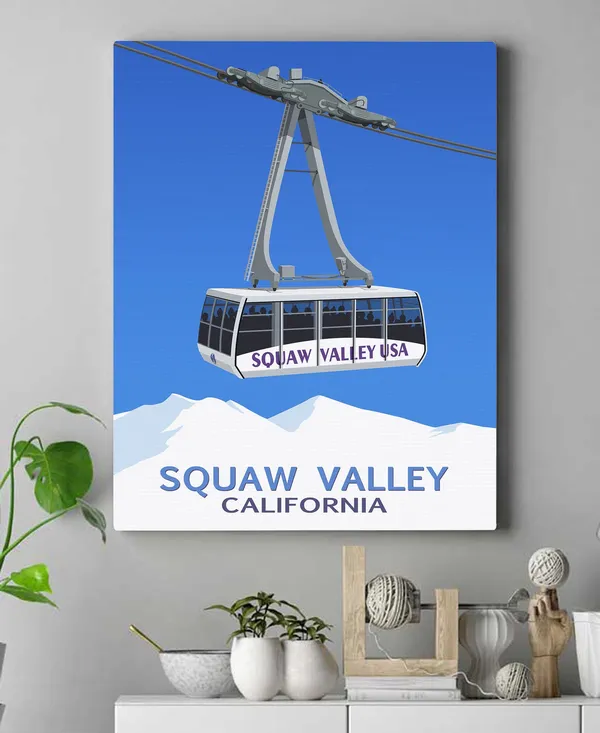 Squaw Valley Art Print, Mountain Landscape