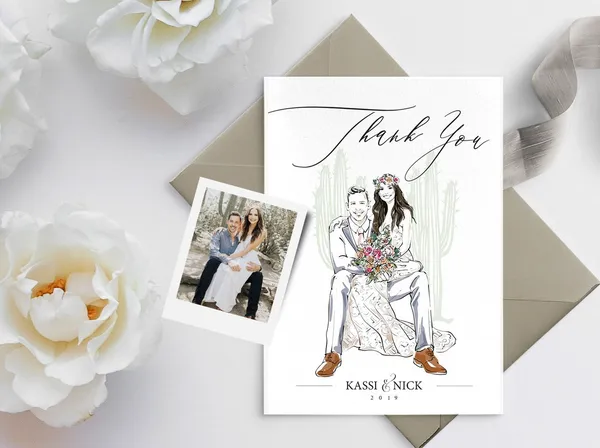 Custom Wedding Couple Portrait Watercolor Art Print