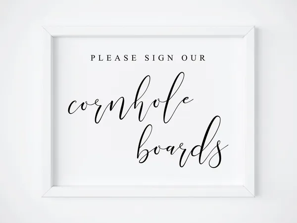 Please Sign Our Cornhole Boards Wedding Guest Sign