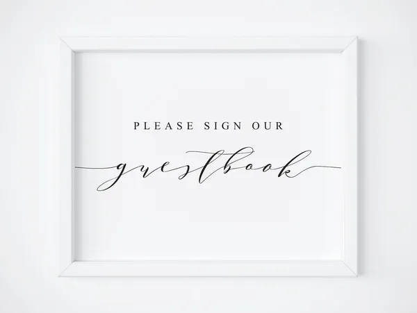 Please Sign Our Guest Book Wedding Sign, Love Print