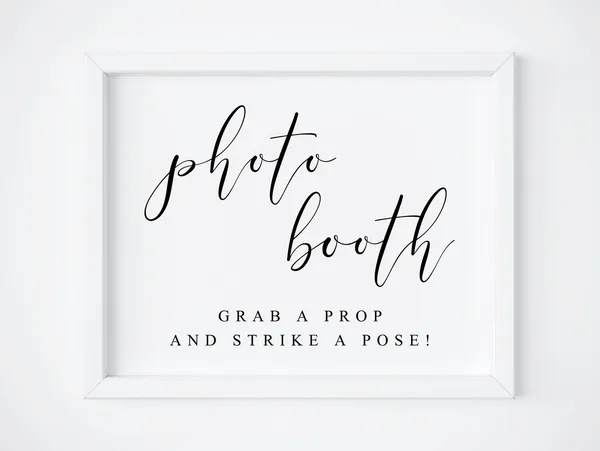 Photobooth Wedding Reception Sign, Strike A Pose