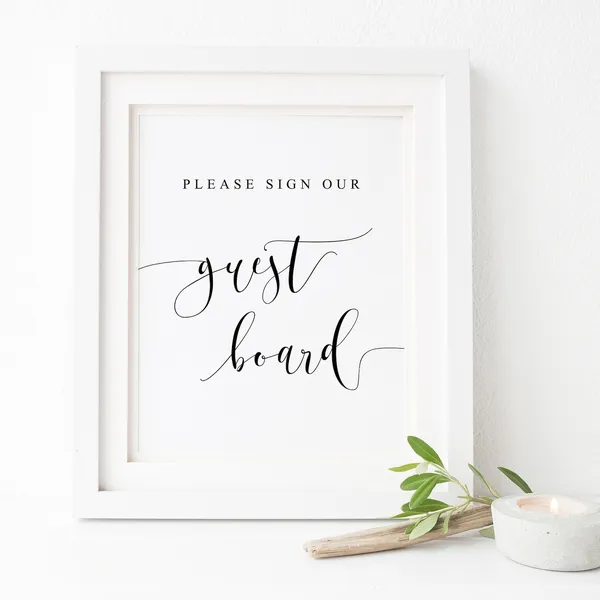 Please Sign Our Guest Board Wedding Sign Art Print